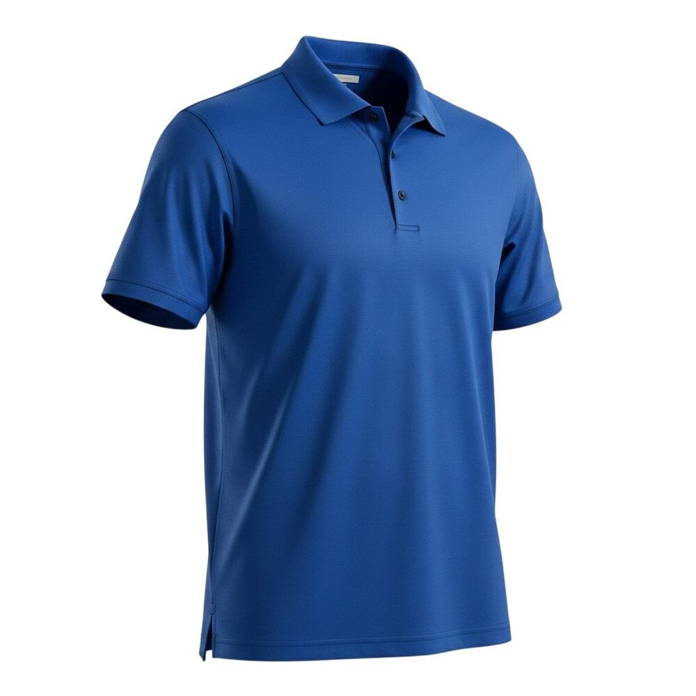 Greg Norman Play Dry Mens Polo Shirt Blue Golf Performance Large